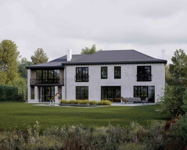 H050 : Lasne – 2023 – Rénovation & extension – habitation unifamiliale – 3D façade et extérieurs