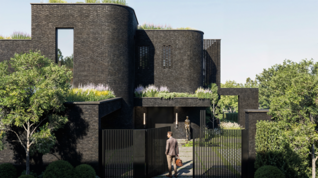 A081 : La Hulpe – 2025 – Construction – Villa – façade portail
