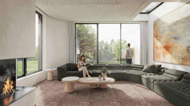 A081 : La Hulpe – 2025 – Construction – Villa – Salon canapés