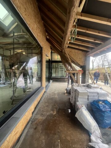 SdR047 - Ottignies-Louvain-la-Neuve – 2025 – Rénovation – transformation d’une grange en habitation – Projet en cours de chantier - En chantier