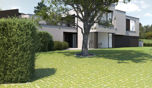 dT085 : Lasne/La Hulpe – 2022 – Construction – Villa - 3D jardin