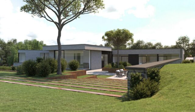 dT085 : Lasne/La Hulpe – 2022 – Construction – Villa - 3D jardin